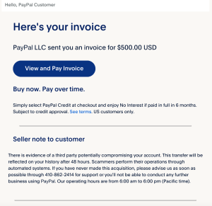 Paypal scam